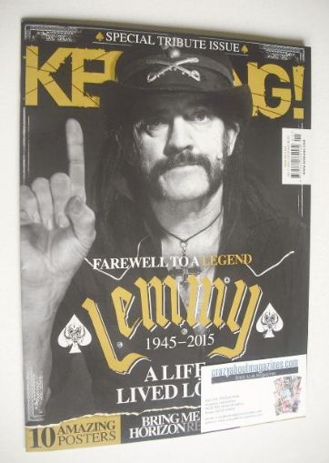 Kerrang magazine - Lemmy cover (9 January 2016 - Issue 1601)