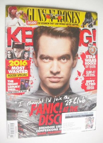 Kerrang magazine - Brendon Urie cover (16 January 2016 - Issue 1602)