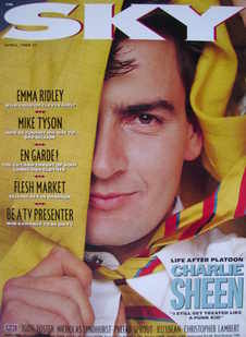 <!--1988-04-->Sky magazine - Charlie Sheen cover (April 1988)