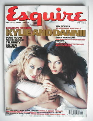 <!--1999-06-->Esquire magazine - Kylie Minogue and Dannii Minogue cover (Ju