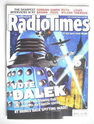Radio Times magazine - Dalek cover (17-23 April 2010) (Blue Dalek)