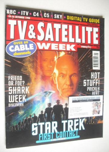 <!--1998-10-10-->TV & Satellite Week magazine - Star Trek cover (10-16 Octo