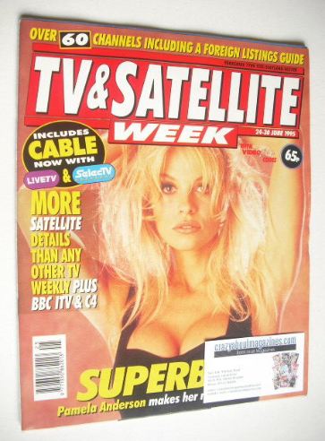 <!--1995-06-24-->TV & Satellite Week magazine - Pamela Anderson cover (24-3