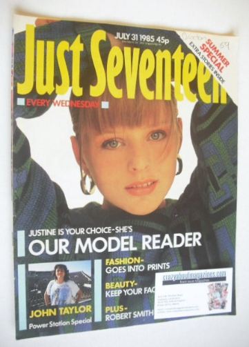 <!--1985-07-31-->Just Seventeen magazine - 31 July 1985