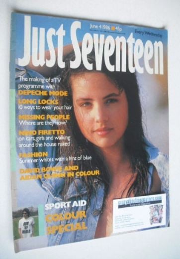 <!--1986-06-04-->Just Seventeen magazine - 4 June 1986