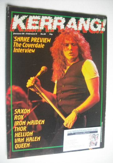 Kerrang magazine - David Coverdale cover (26 January - 8 February 1984 - Issue 60)