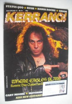 Kerrang magazine - Ronnie James Dio cover (28 June - 11 July 1984 - Issue 71)