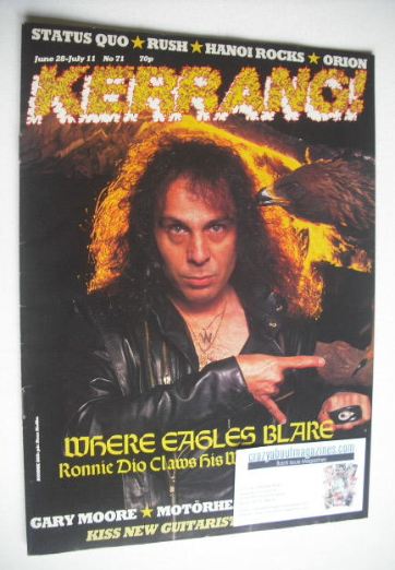 <!--1984-06-28-->Kerrang magazine - Ronnie James Dio cover (28 June - 11 Ju