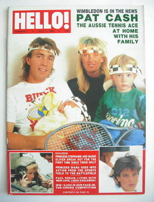 <!--1988-07-02-->Hello! magazine - Pat Cash cover (2 July 1988 - Issue 7)