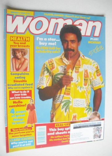 <!--1989-08-07-->Woman magazine - Daley Thompson cover (7 August 1989)