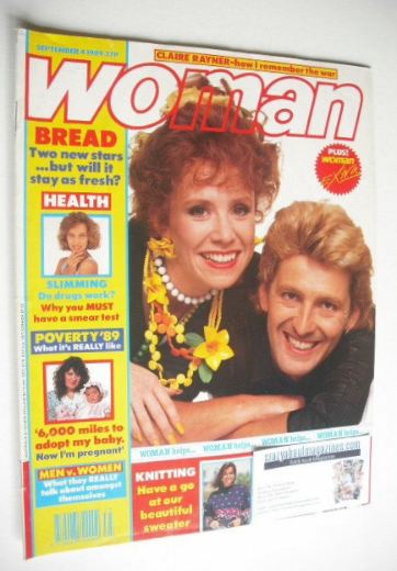 Woman magazine - Graham Bickley and Melanie Hill cover (4 September 1989)
