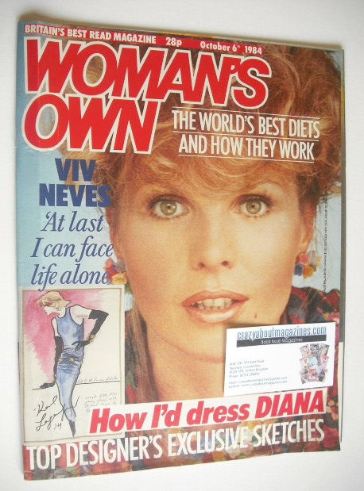Woman's Own magazine - 6 October 1984 - Viv Neves cover