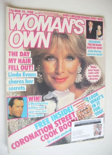 Woman's Own magazine - 19 March 1988 - Linda Evans cover
