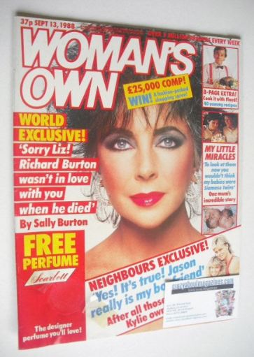 Woman's Own magazine - 13 September 1988 - Elizabeth Taylor cover