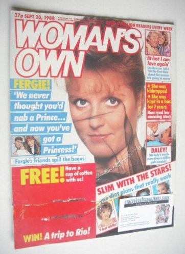 Woman's Own magazine - 20 September 1988 - Sarah Ferguson cover
