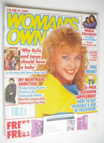 Woman's Own magazine - 21 February 1989 - Kylie Minogue cover