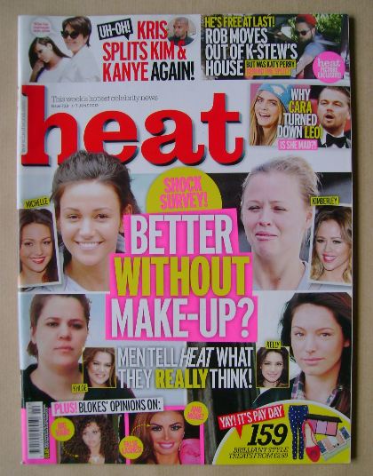 Heat magazine - Better Without Make-Up? cover (1-7 June 2013)