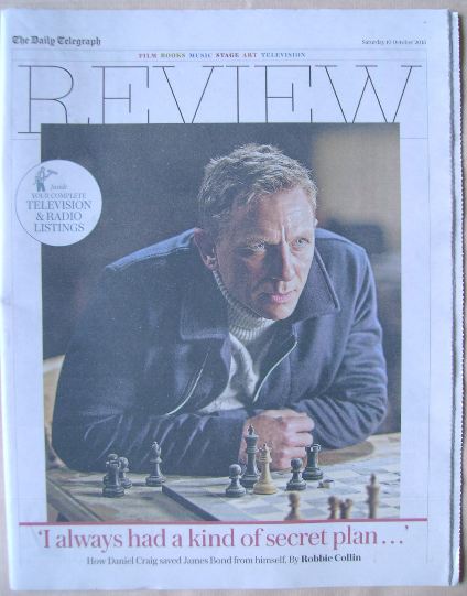 The Daily Telegraph Review newspaper supplement - 10 October 2015 - Daniel Craig cover
