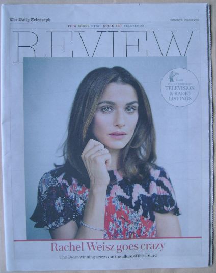 The Daily Telegraph Review newspaper supplement - 17 October 2015 - Rachel Weisz cover