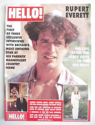 Hello! magazine - Rupert Everett cover (3 June 1989 - Issue 54)