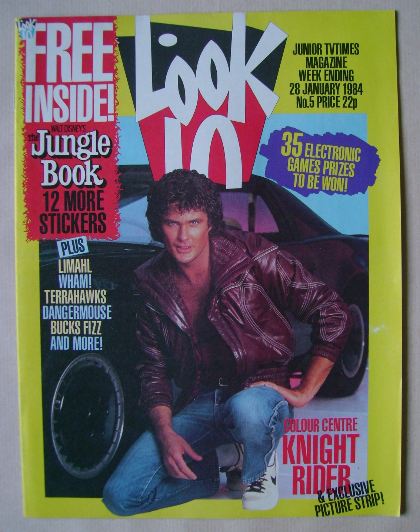 Look In magazine - David Hasselhoff cover (28 January 1984)