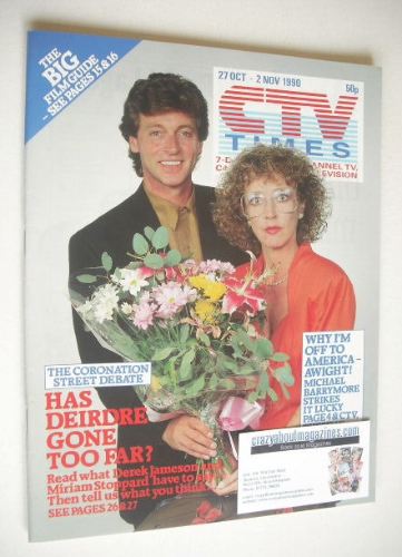 CTV Times magazine - 27 October - 2 November 1990 - Tommy Boyle and Anne Kirkbride cover