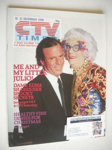 CTV Times magazine - 15-21 December 1990 - Dame Edna Everage and Julio Iglesias cover
