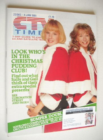 CTV Times magazine - 22 December - 4 January 1991 - Sally Whittaker and Helen Worth cover