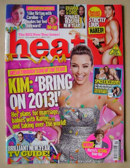 <!--2012-12-29-->Heat magazine - Kim Kardashian cover (29 December 2012 - 4