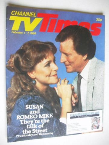 CTV Times magazine - 1-7 February 1986 - Wendy Jane Walker and Johnny Briggs cover