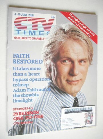 CTV Times magazine - 4-10 June 1988 - Adam Faith cover