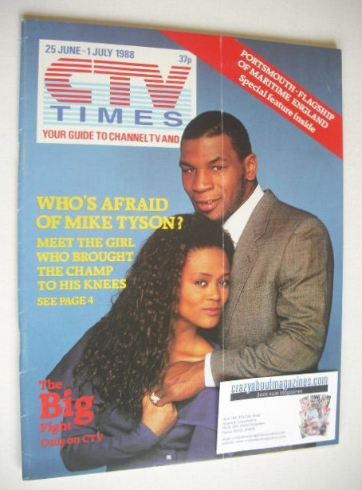 CTV Times magazine - 25 June - 1 July 1988 - Mike Tyson and Robin Givens cover