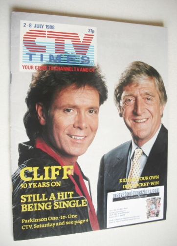 CTV Times magazine - 2-8 July 1988 - Michael Parkinson and Cliff Richard cover