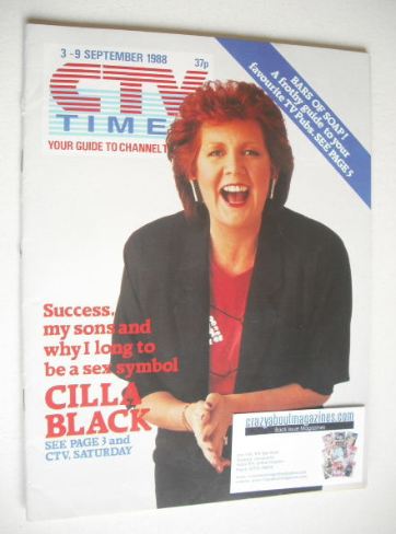 CTV Times magazine - 3-9 September 1988 - Cilla Black cover
