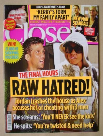 <!--2011-01-29-->Closer magazine - Raw Hatred! cover (29 January - 4 Februa