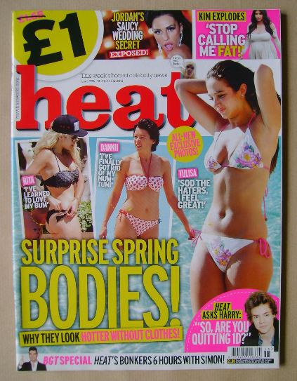 <!--2013-04-13-->Heat magazine - Surprise Spring Bodies! cover (13-19 April