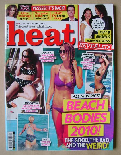<!--2010-08-28-->Heat magazine - Beach Bodies 2010! cover (28 August - 3 Se