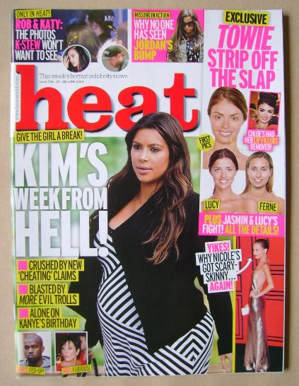 <!--2013-06-22-->Heat magazine - Kim Kardashian cover (22-28 June 2013)