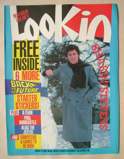 Look In magazine - Shakin' Stevens cover (14 December 1985)