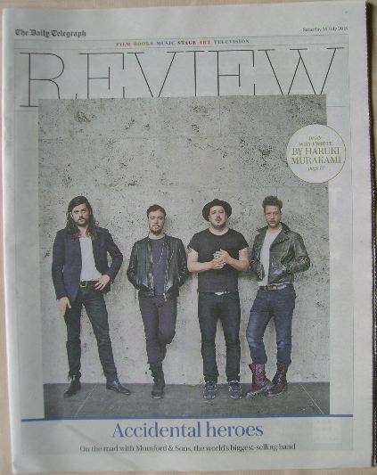 The Daily Telegraph Review newspaper supplement - 25 July 2015 - Mumford & Sons cover