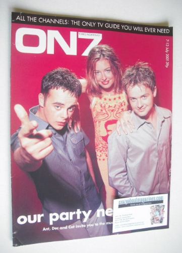 <!--2001-07-->ON7 magazine - July 2001 - Ant, Dec and Cat Deeley cover