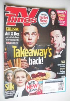TV Times magazine - Ant and Dec cover (22-28 February 2014)