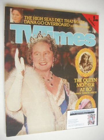 TV Times magazine - The Queen Mother At 80 cover (12-18 July 1980)