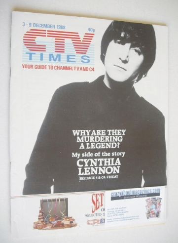 CTV Times magazine - 3-9 December 1988 - John Lennon cover