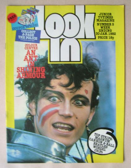<!--1982-01-30-->Look In magazine - Adam Ant cover (30 January 1982)