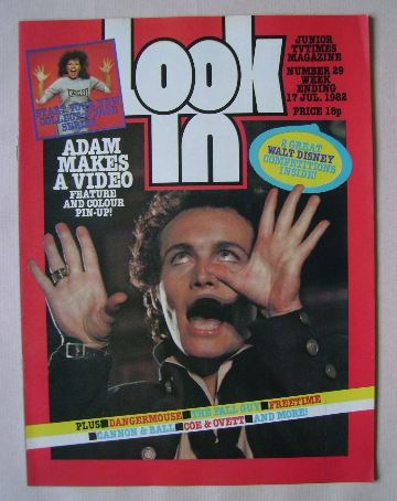 Look In magazine - Adam Ant cover (17 July 1982)