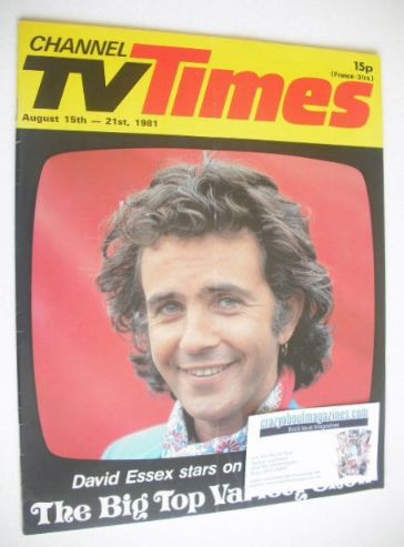CTV Times magazine - 15-21 August 1981 - David Essex cover