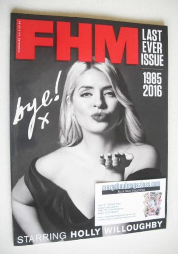 FHM magazine - Holly Willoughby cover (February 2016 - Last Ever Issue)
