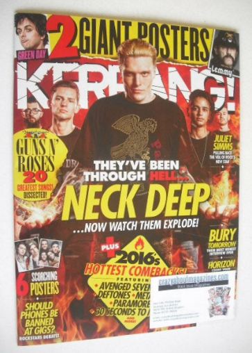 Kerrang magazine - Neck Deep cover (30 January 2016 - Issue 1604)