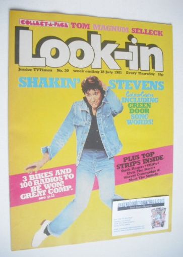 Look In magazine - Shakin' Stevens cover (18 July 1981)